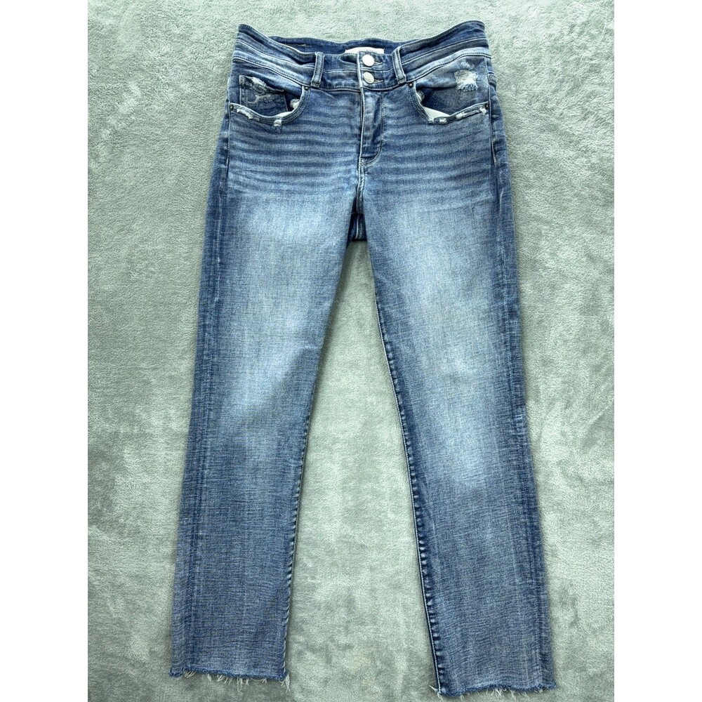 BKE Payton Jeans Women 30x28 Blue Universal Fit Mid Rise Cropped (28x32 on tag)